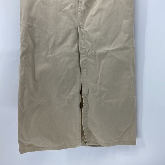 Vintage old navy 90s maxi skirt cotton khaki minimalist modest back to school - Picture 3 of 6